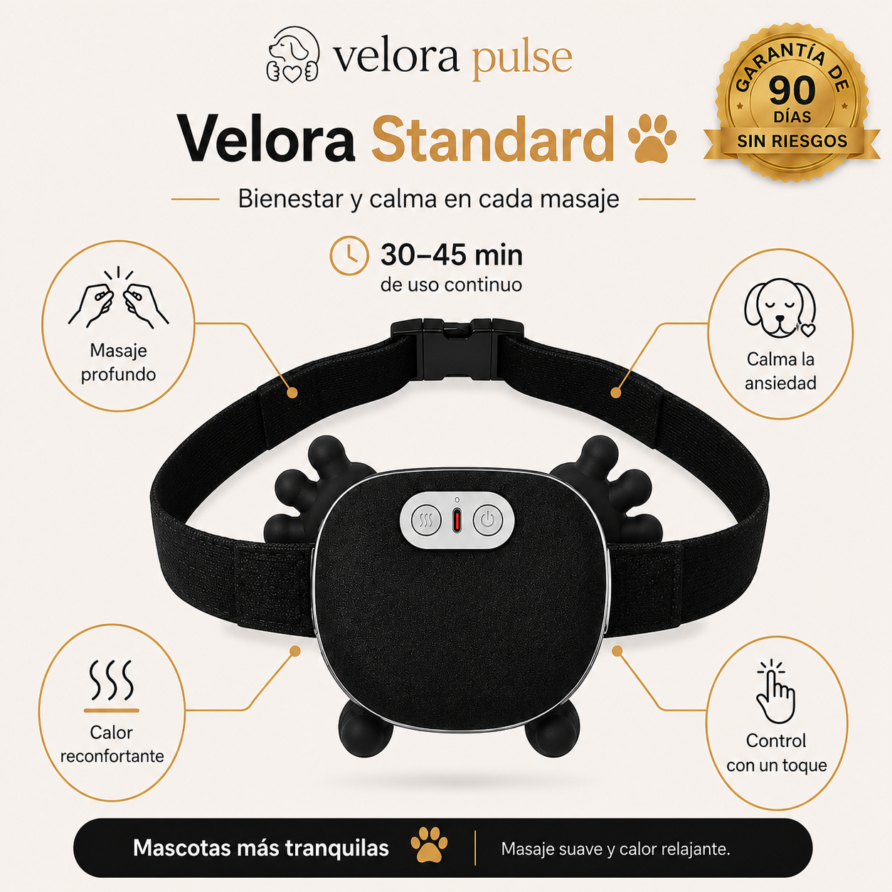 velora pulse- masajeador para mascota y humanos
