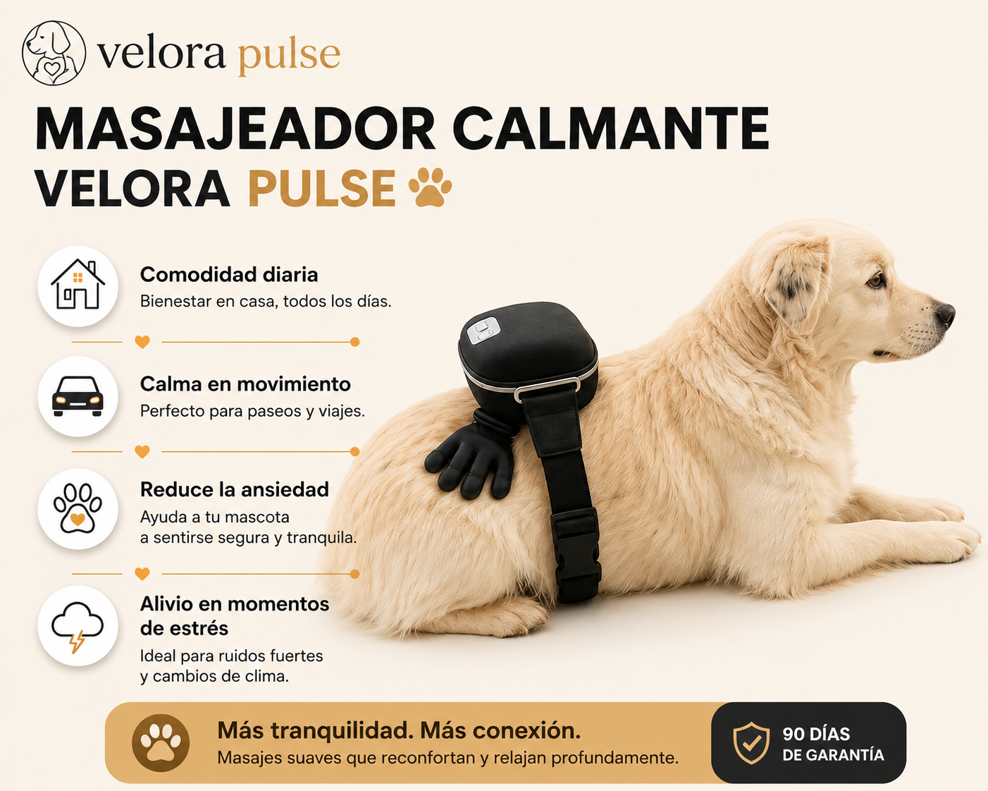 velora pulse- masajeador para mascota y humanos