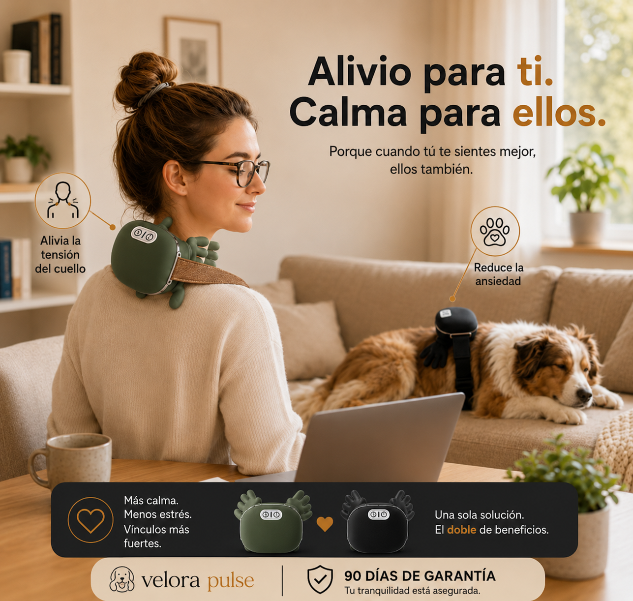 velora pulse- masajeador para mascota y humanos