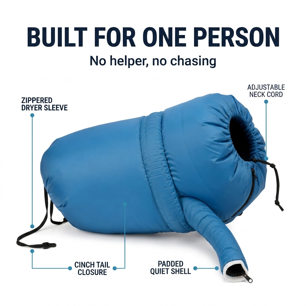 DryPup — Hands-Free Dog Drying Bag